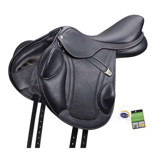 Bates Advanta Jumping Saddle Cair Classic Black-Ascot Saddlery-The Equestrian