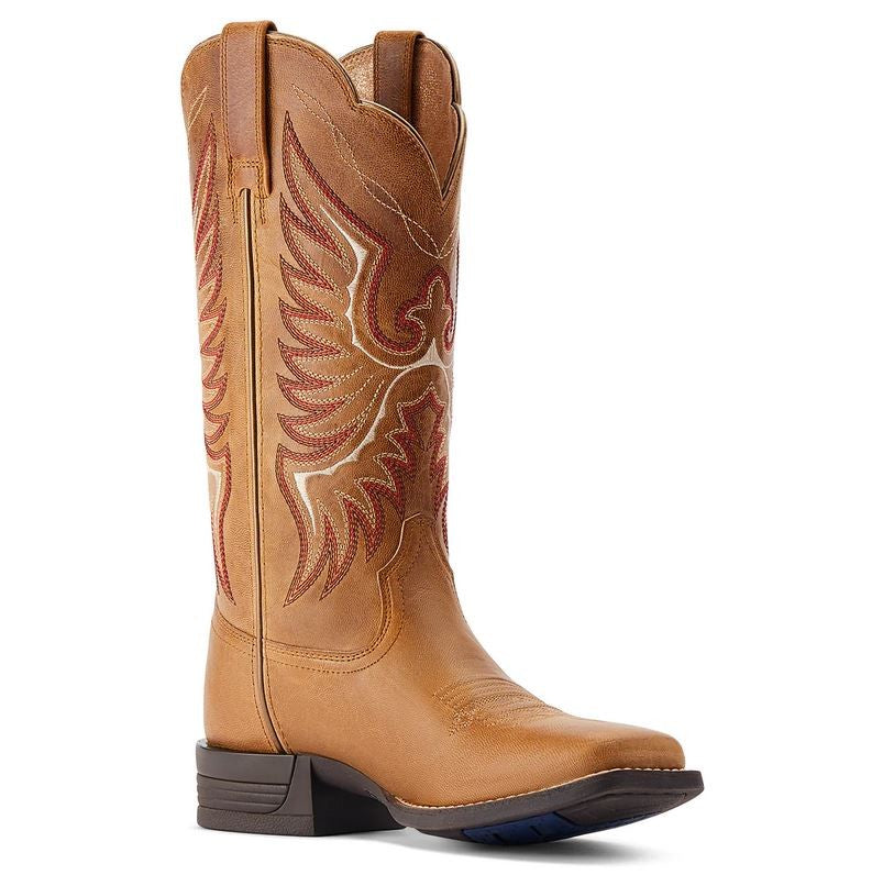Western Boots Ariat Rockdale Almond Buff Ladies-Ascot Saddlery-The Equestrian