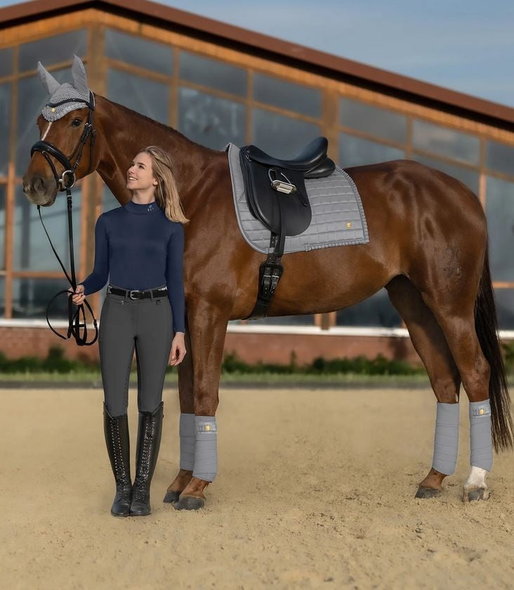 Bandages Fleece Florence Waldhausen Stone Grey-Ascot Saddlery-The Equestrian