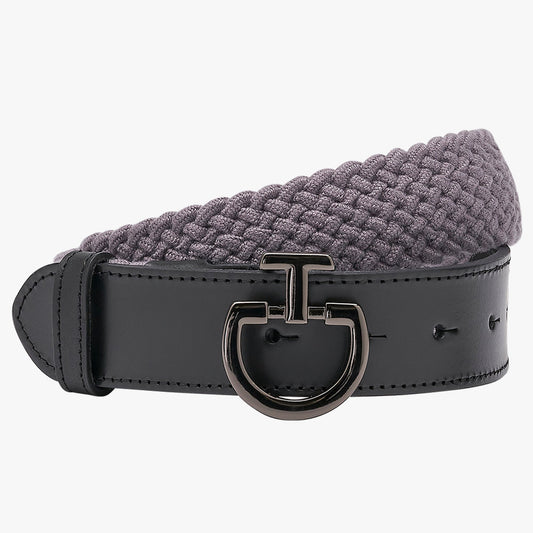 Cavalleria Toscana Ladies CT Clasp Elastic Belt -Dark Grey-Trailrace Equestrian Outfitters-The Equestrian