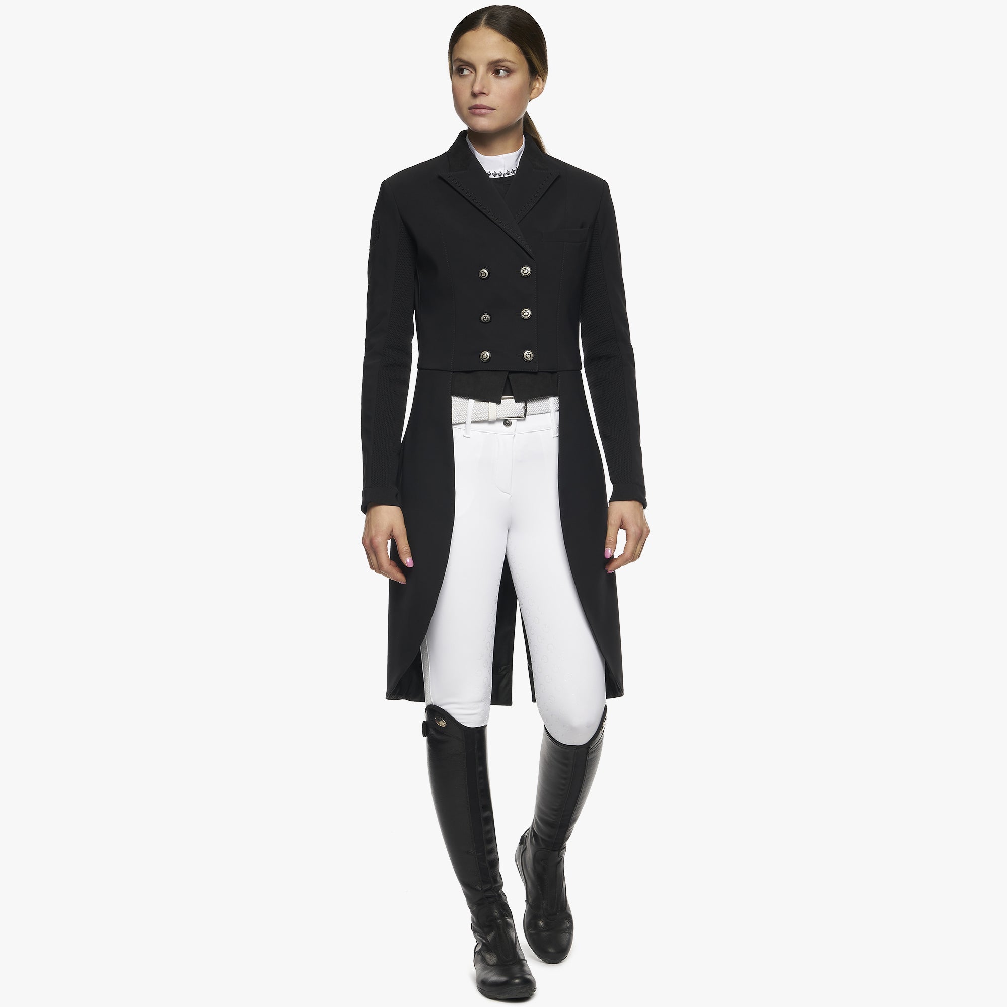 Cavalleria Toscana Ladies Embroidered Tech Knit Tails-Trailrace Equestrian Outfitters-The Equestrian