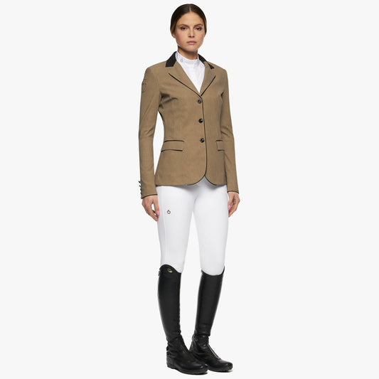 Cavalleria Toscana Ladies GP Riding Jacket - Beige Fantasy-Trailrace Equestrian Outfitters-The Equestrian