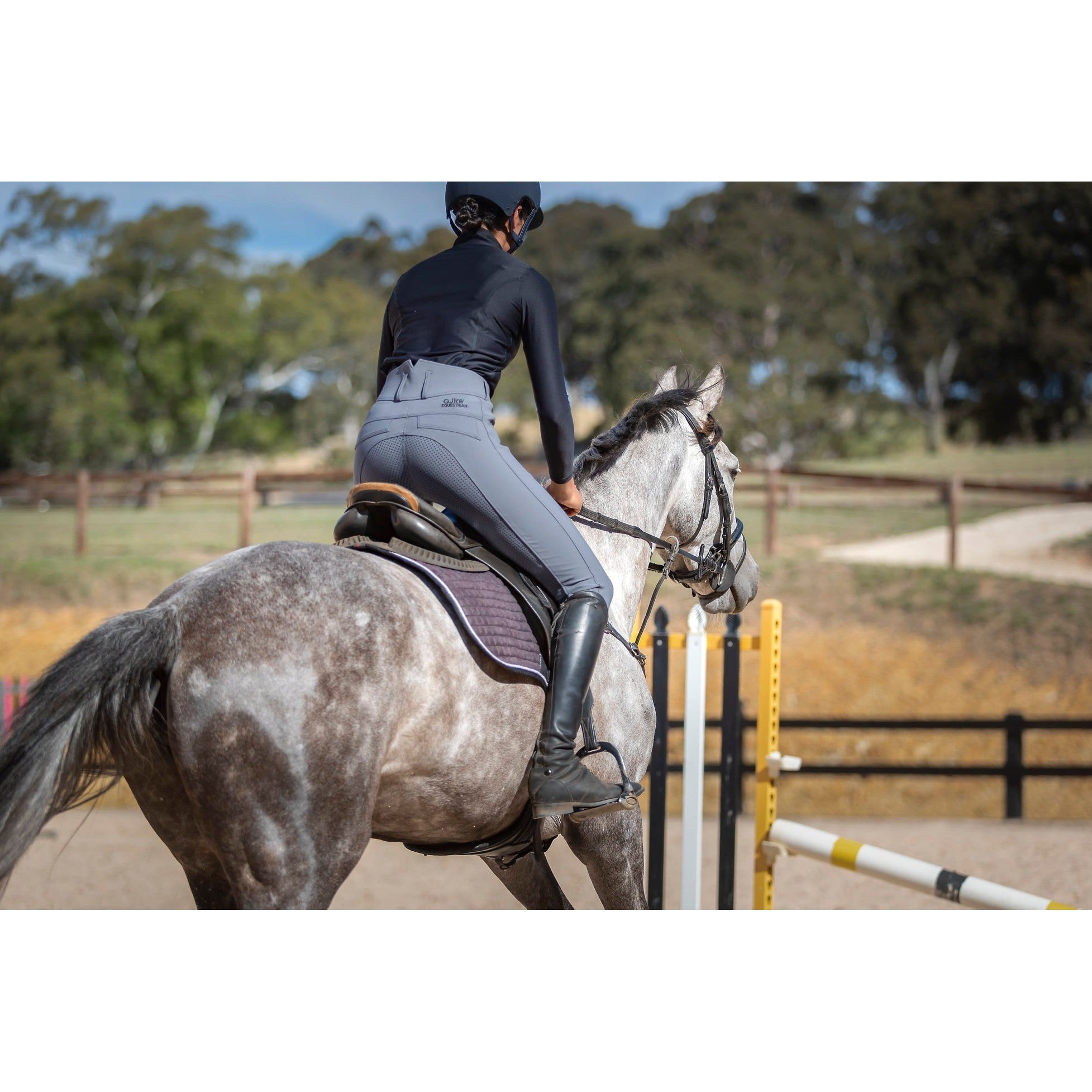 Kate breech dark grey SALE-QJ Riding Wear-The Equestrian
