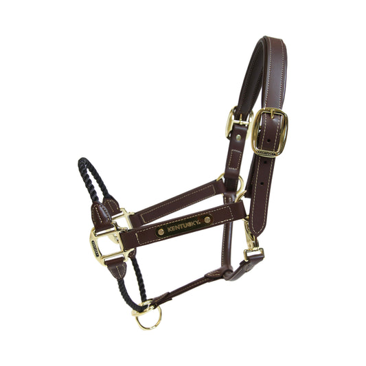 Kentucky Horsewear Leather Rope Halter-Trailrace Equestrian Outfitters-The Equestrian