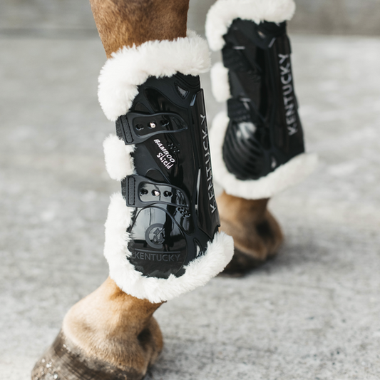 Kentucky Horsewear Vegan Sheepskin Tendon Boot Bamboo - Elastic-Trailrace Equestrian Outfitters-The Equestrian