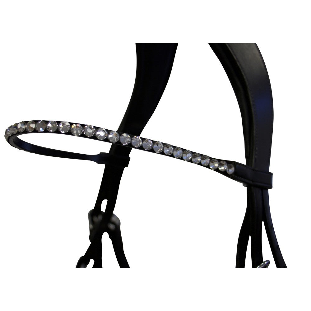 Bridle Snaffle Acavalllo Cupido Anatomic Crown Black-Ascot Saddlery-The Equestrian