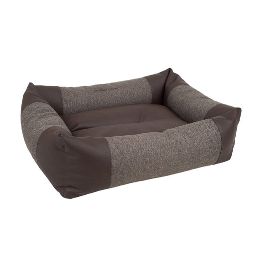 Amiplay Classic Zip & Clean Sofa Dog Bed Brown-Ascot Saddlery-The Equestrian