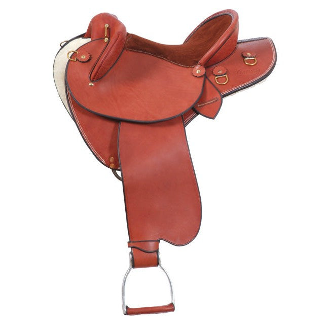 Ammo Leather Half Breed Saddle Chestnut-Ascot Saddlery-The Equestrian