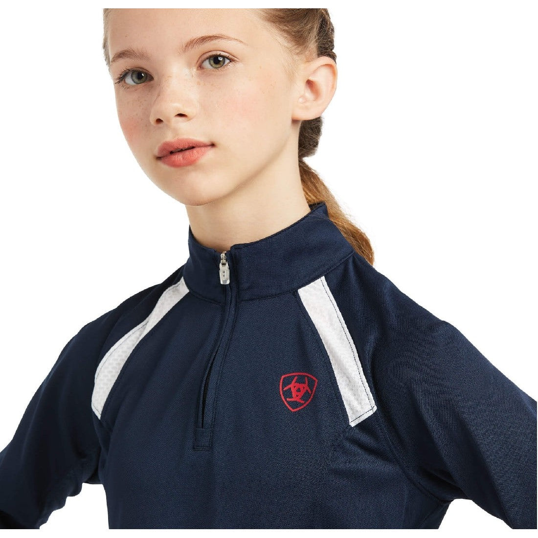Child's Team SP22 Ariat Baselayer Sunstopper 2.0 Team 1/4 Zip-Ascot Saddlery-The Equestrian