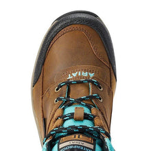 Brown and Turquoise Ariat Terrain H20 Boots for Women-Ascot Saddlery-The Equestrian