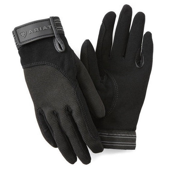 Gloves Ariat Tek Grip Black-Ascot Saddlery-The Equestrian