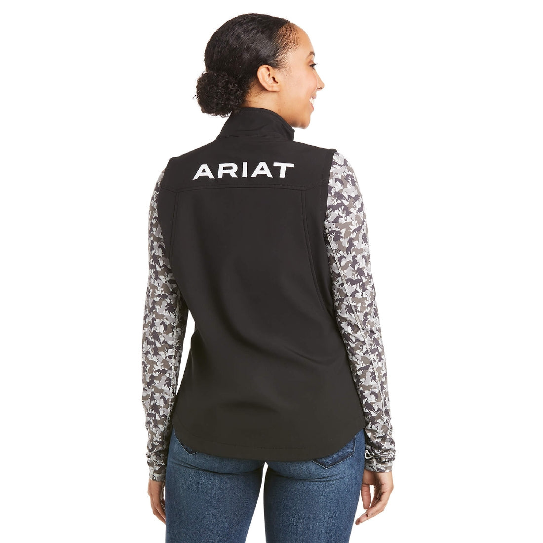 Vest Ariat New Team Softshell W23 Black Ladies-Ascot Saddlery-The Equestrian