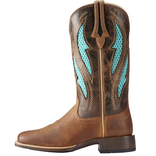 Western Boots Ariat Venttek Ultra Distressed Brown & Silly Brown Ladies-Ascot Saddlery-The Equestrian