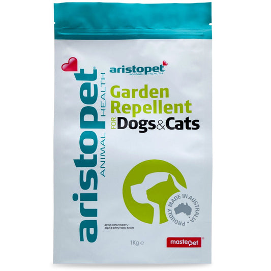 Aristopet brand garden repellent package for dogs and cats, 1kg.