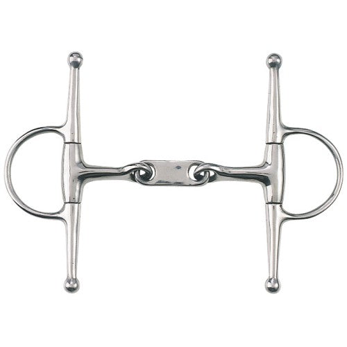 Dr. Bristol stainless steel horse bit with flat center link.