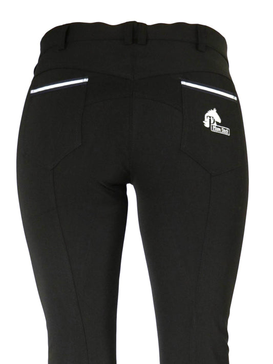CoolMax Black Breeches in sizes 6 to 28 - No Silicone-Plum Tack-The Equestrian