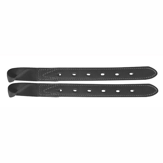 Girth Point Bates Leather Show Pair Black-Ascot Saddlery-The Equestrian