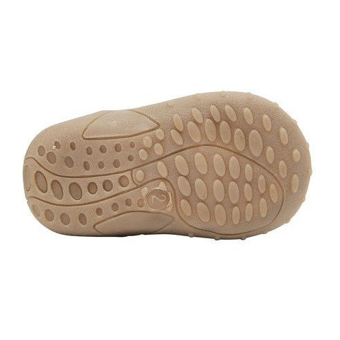 Baxter Boots brand tan sole with unique circular tread pattern.