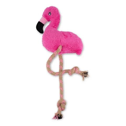 Beco Dog Toy Dual Material Flamingo-Ascot Saddlery-The Equestrian