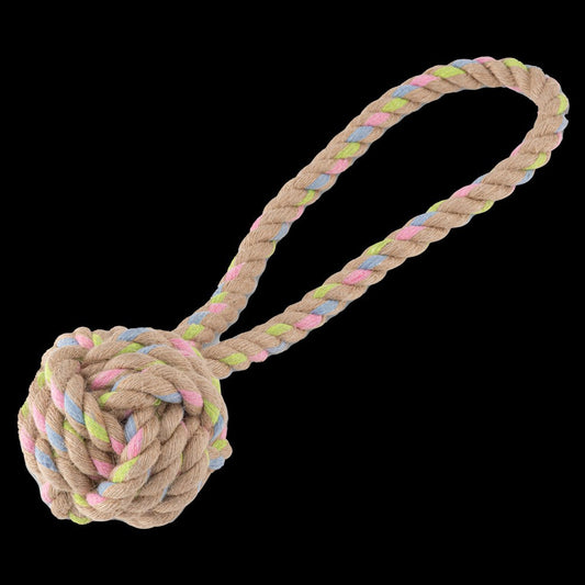 Beco Dog Toy Rope Hemp Ball With Loop-Ascot Saddlery-The Equestrian