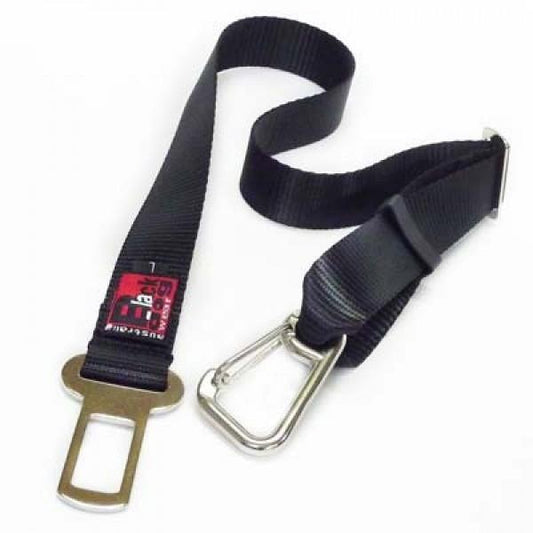 Black Dog Seat Belt Strap to Harness Dogs for Car Trips - Short-Lucky Pet Supplies-The Equestrian