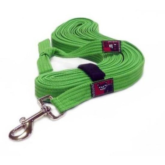 Black Dog Tracking Lead for Recall Training - 11 meters - Regular Width- Green-Lucky Pet Supplies-The Equestrian