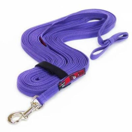 Black Dog Tracking Lead for Recall Training - 11 meters - Regular Width - Purple-Lucky Pet Supplies-The Equestrian