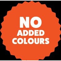 Blackdog brand seal stating "NO ADDED COLOURS" on orange background.