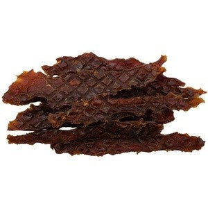 Blackdog brand beef jerky stacked on a white background.