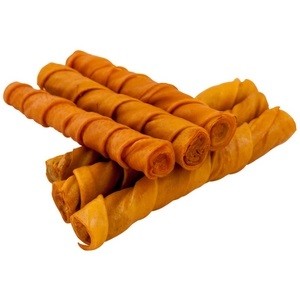 Blackdog brand natural rolled rawhide dog chews.