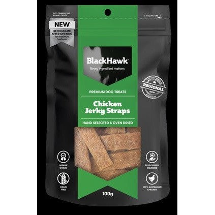 Blackhawk Dog Treat Chicken Straps 100gm-Ascot Saddlery-The Equestrian