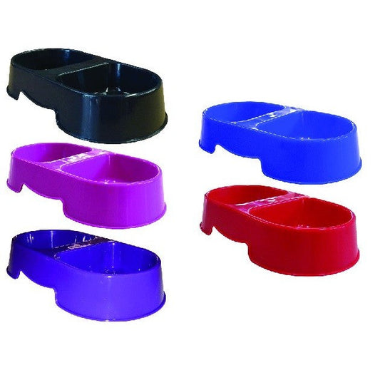 Bowl Plastic Double K9-Ascot Saddlery-The Equestrian