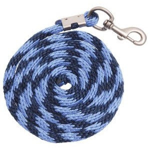 Lead Braided Soft Polypropylene Two Tone Lead 2.5mt Royal & Navy-Ascot Saddlery-The Equestrian