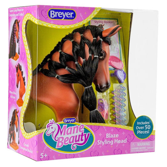 Breyer Horse Toys "Mane Beauty" styling head with braided black mane.