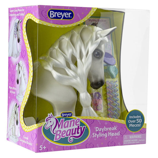 Breyer Horse Toys styling head with accessories in packaging.