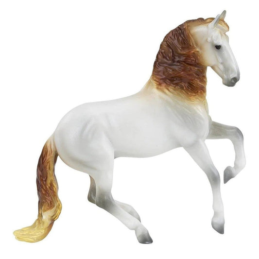 Breyer Horse Toys unicorn figurine, white body, brown mane.