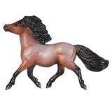Breyer Horse Toy brown model with flowing black mane and tail.