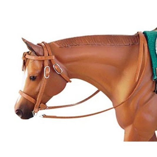 Breyer Horse Toys model with detailed tack on white background.