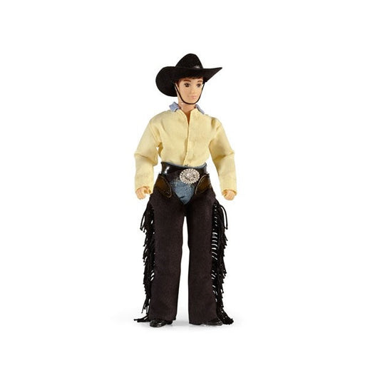 Breyer Horse Toys cowboy figure with hat, chaps, and detailed belt.