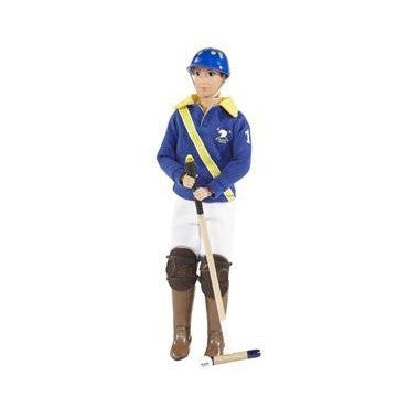 Breyer Horse Toys polo player figure with mallet and helmet.