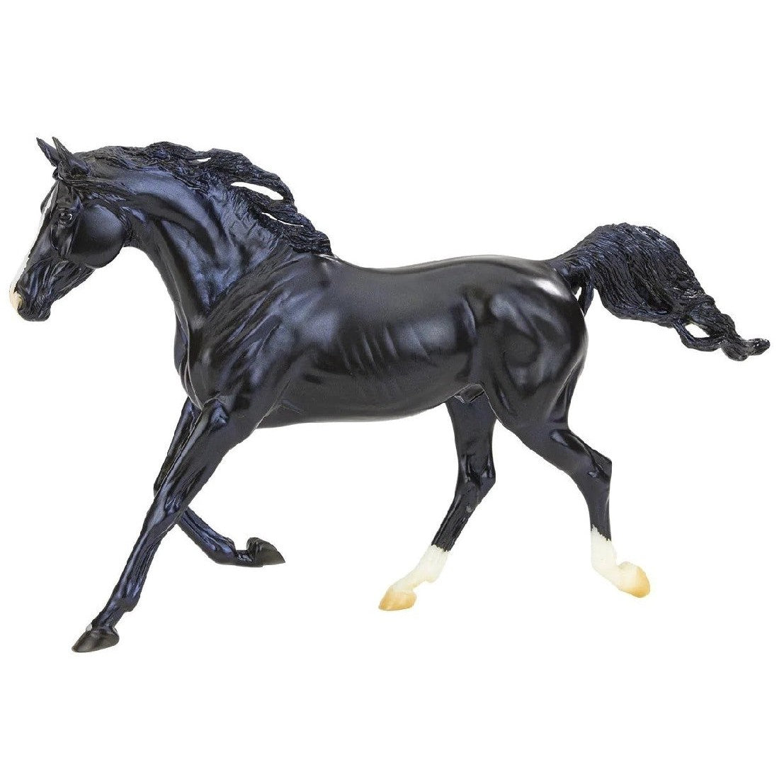 Breyer Horse Toys black stallion figure with detailed mane and tail.