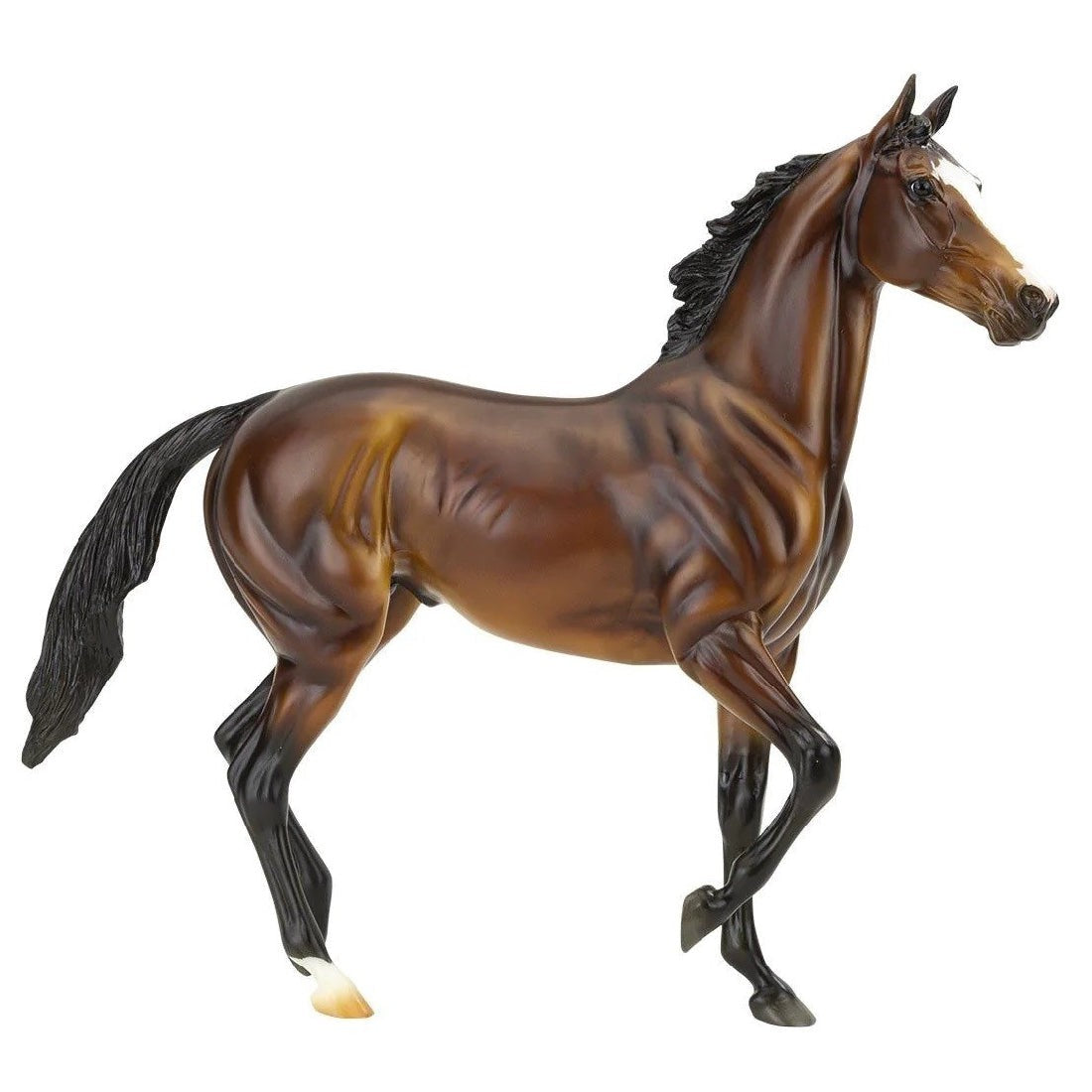 Breyer Horse Toys model of a brown horse with black mane.