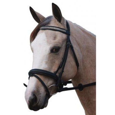 Bridle Hanoverian Three Layers Of Diamonds Black-Ascot Saddlery-The Equestrian