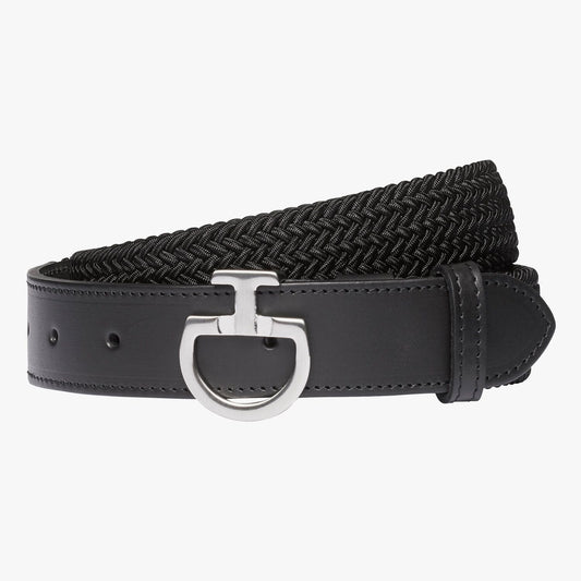Cavalleria Toscana Ladies CT Clasp Elastic Belt - Black-Trailrace Equestrian Outfitters-The Equestrian