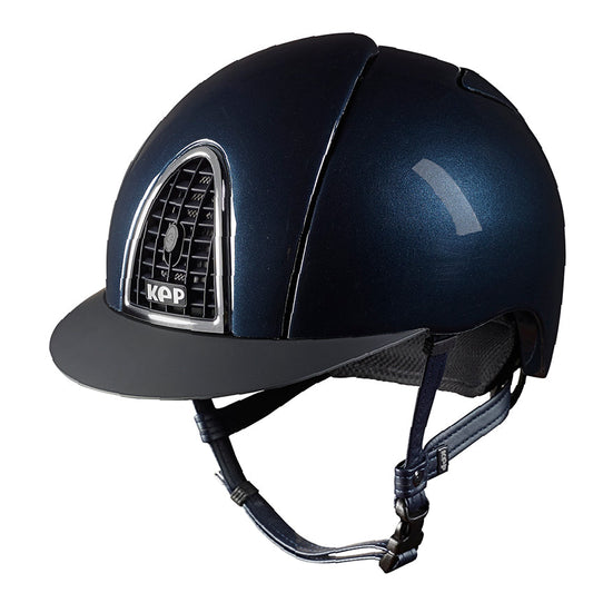 KEP brand equestrian riding helmet with venting system, dark blue.