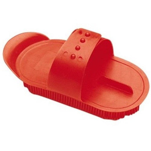 Curry Comb Pvc Sarvis Red-Ascot Saddlery-The Equestrian