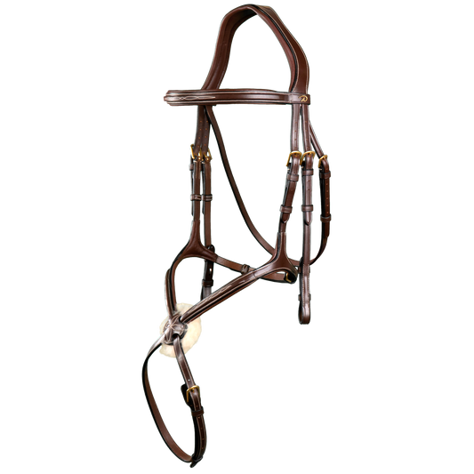 Dy'on D Collection - Figure 8 Noseband Bridle Brown-Little Equine Co-The Equestrian