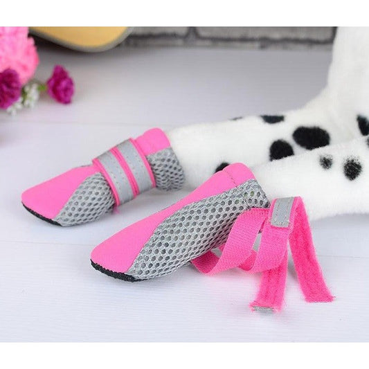 Dog Boots Zees Mesh Set Of 4 Pink Small-Ascot Saddlery-The Equestrian