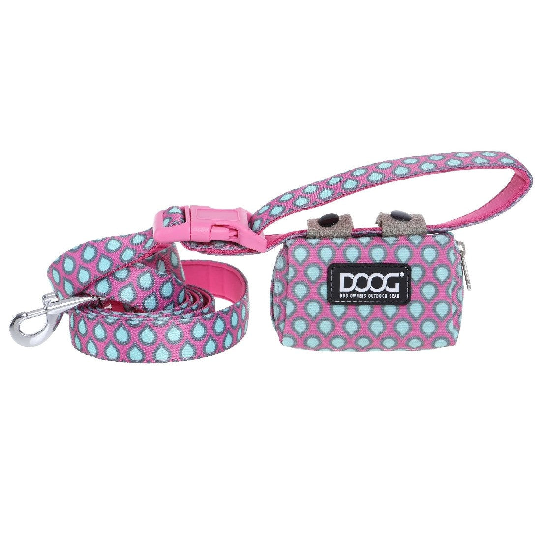 Doog Walkie Pouch Luna Pink With Tear Drops-Ascot Saddlery-The Equestrian