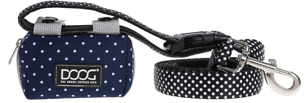 Doog Walkie Pouch Stella Navy With White Polka Dot-Ascot Saddlery-The Equestrian